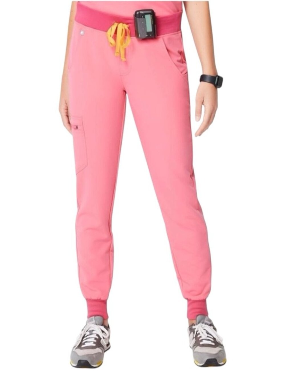 FIGS Zamora Jogger Scrub Pants Women's Large Tall Neon Pink FIONx